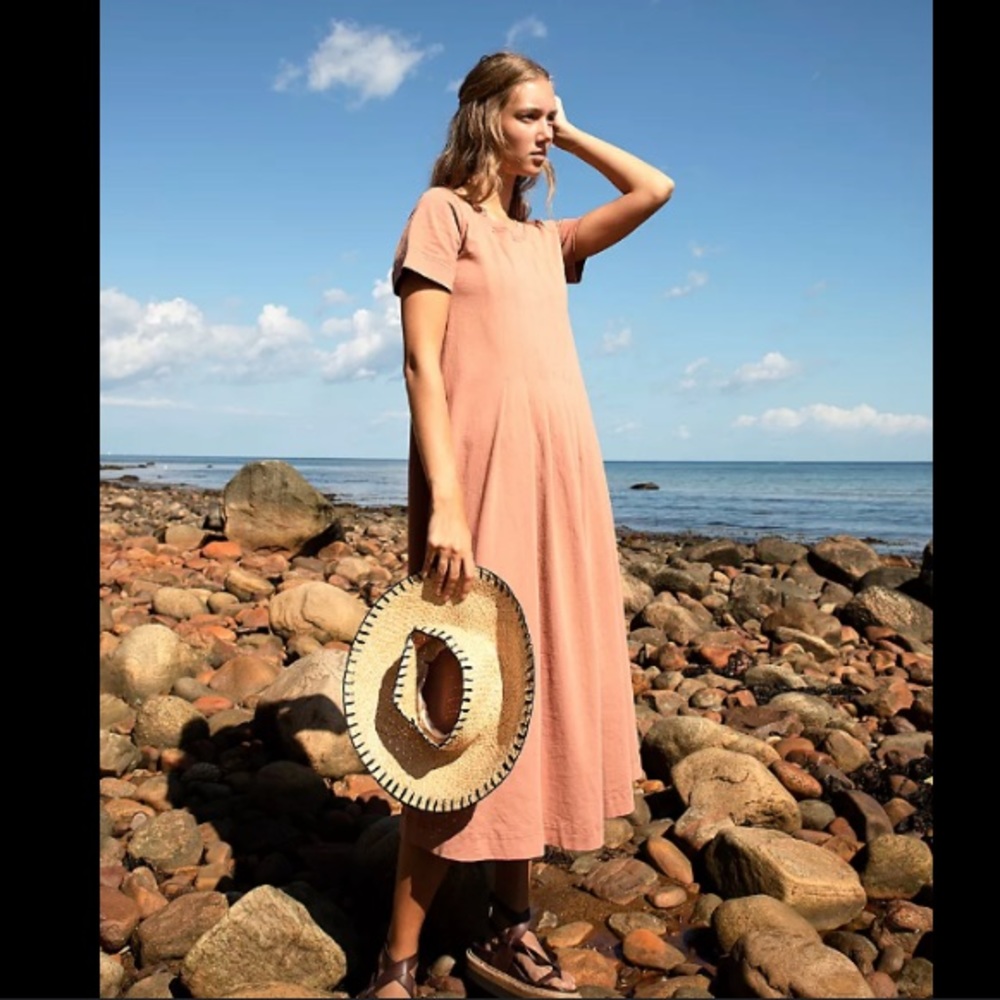 Free People Beach On Repeat Maxi Midi Dress Minimalist Boho Beachy